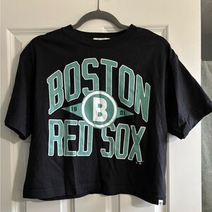 47 Brand Black Boston Red Sox Short Sleeve Tee